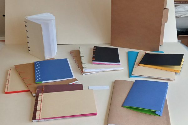 Formation professionnelle en livre d'artiste, reliures de Labo Estampe