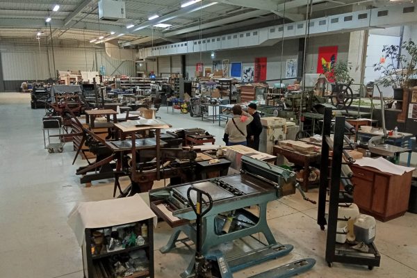 Formation professionnelle en lithographie perfectionnement avec Cora Texier à l'atelier du musée de l'imprimerie de Malesherbes.